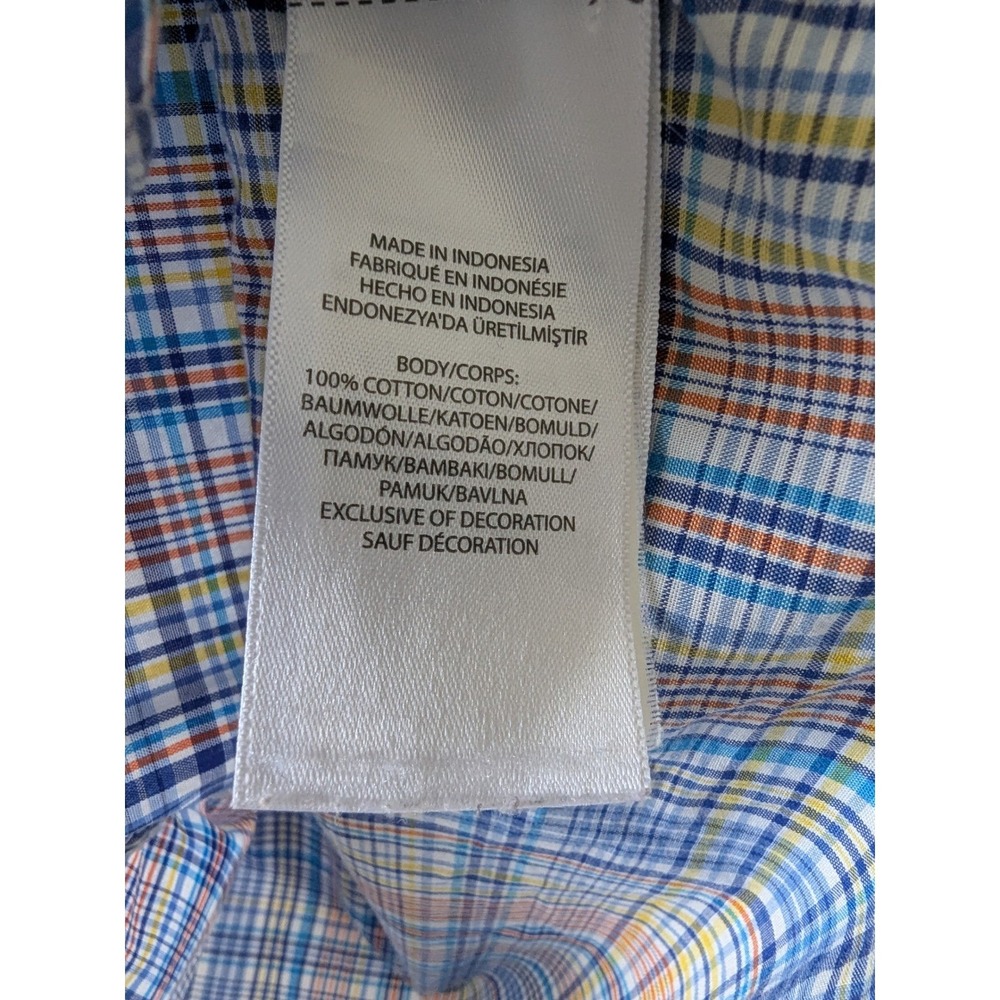 Ralph Lauren Button Down Shirt Women Sz XL Preppy Plaid Cotton Long Sleeve Pony - Picture 6 of 9
